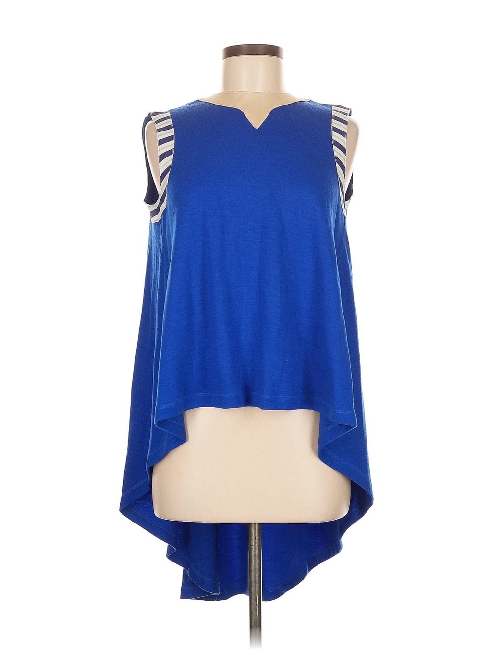 Roksanda Blue Sleeveless High-Low Top Size 2 Architectural Designer